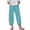 Sky Blue, variant on Diufon Womens Plus Size Pants Solid Color Wide Leg Pants Casual Linen Capris Pants with Pockets