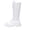 White, variant on Womens Mid Calf Combat Boots Round Toe Lug Sole Platform Faux Leather Lace Up Side Zipper Punk Streetwear Boots Brown Size US5.5
