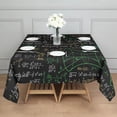 thumbnail image 3 of Math Equations Mathematical Shapes Black Pattern Square Tablecloth,Waterproof Square Table Cover,Wipeable Spillproof Washable Table Cover for Home Kitchen Party Decor 42"X42"(107x107cm), 3 of 6