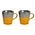 thumbnail image 2 of Studio Pottery Flow Design Ceramic Coffee Mugs Set Of 2 - 300ml Each, Golden | Milk Mugs | Chai Cups | Tea Cups & Mugs, 2 of 5