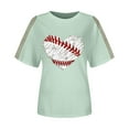 thumbnail image 4 of WZXFASHION T-shirt Imprimé Baseball pour Femmes Été 2025 50 % de Réduction Liquidation T-shirt à Manches Courtes pour Femmes, 4 of 4