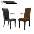 thumbnail image 4 of PiccoCasa 4Pcs Dinning Chair Cover Removable Thick Chair Slipcover, Brown, 4 of 6