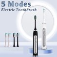 thumbnail image 2 of Juego de cepillo de dientes eléctrico sónico, inalámbrico, recargable, inteligente, automático, con cabezal de repuesto y vibrador, kit de cepillos de dientes a prueba de agua, 2 of 5