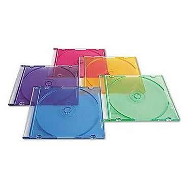 Verbatim CD and DVD Slim Jewel Cases Multi-Color 50 PK