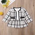 thumbnail image 2 of Qiylii Baby Girls 2Pcs Outfits Plaid Coat Cardigan+Patchwork Tutu Dress,1-8T, 2 of 7