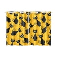 thumbnail image 3 of MKHERT Funny Black Cat Window Curtains Kitchen Curtain Room Bedroom Drapes Curtains 26x39 inch, 2 Piece, 3 of 3