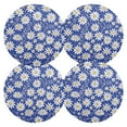 thumbnail image 2 of Ryvnso Daisy Flowers and Leaves Round Plate Mats Dining Table Placemat 1 Piece for Holiday Decoration, 2 of 7
