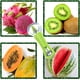 thumbnail image 4 of Juego de 2 cucharas para melón, 3 en 1, cortador de sandía de acero inoxidable, juego de herramientas para tallar frutas, utilizado para cortador de frutas, separador de pulpa, juego de talla de calab, 4 of 5
