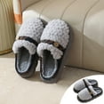 thumbnail image 2 of Fesfesfes White Shoes Women Slippers For Women A Pair Of Lazy Slippers Curly Cozy Flat Slide Slippers Comfy Soft Non-Slip House Shoes Indoor And Outdoor Warm Gift 7.5(40), 2 of 6