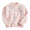 thumbnail image 2 of Suéter de cuello redondo, moderno y versátil, de manga larga con lentejuelas y cuello redondo para niñas de 3 a 9 años. Chaqueta tipo cárdigan infantil., 2 of 9