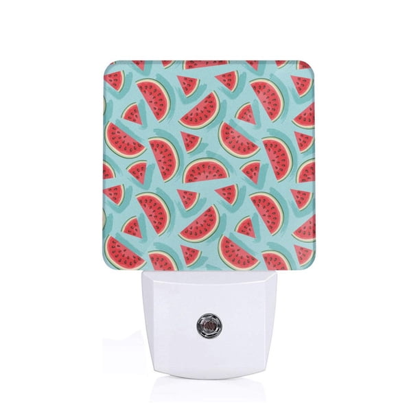 Balery Watermelon Luz Nocturna LED con Sensor Automático, Enchufe con Sensor Crepuscular, Luz Suave de 0.5W para Dormitorio, Pasillo, Baño-UK