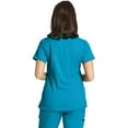 thumbnail image 2 of Grey's Anatomy Women Kim Easy Care Medical Scrub Top, Blue Tonic, X-Small, 2 of 2