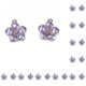 thumbnail image 5 of Jumpingount 10 Uds pendientes colgantes exquisitas flores de cinco pétalos accesorios de de aleación suministros hechos a mano para Type2 NO2, 5 of 6