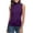 Purple, variant on Vivianyo HD Women's Turtleneck Side Ruched Sleeveless Slim Tank Top, Soft Stretchy Layering Camisole Vest, Women's Pink, Sizes S-5XL