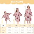 thumbnail image 3 of Wearable Blanket with Sleeves and Pocket Oversized Hooded Sweatshirt 3-14 YR Hats with Delicate Bows L, 3 of 7