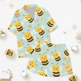 thumbnail image 4 of Pyjama de Noël pour Enfants, Ensemble de Pyjama en Soie Imprimée à Manches Courtes, Ensemble de Pyjama 2 Pcs, Tenues de Noël pour Filles, Pyjamas de Noël pour Enfants 8-9 Ans, 4 of 4