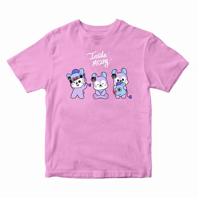 KPOP BANGTAN J-HOPE HOBI BT21 INSIDE MANG Camiseta De Algodón Para Hombres Y Mujeres Talla Grande Lindo Estampado De Dibujos Animados Sueltos Top De Manga Corta Coreano Moda Pareja Casual