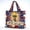 Red-c, variant on American Flag Canvas Tote Bag with Zipper, Large Capacity Beach Bags for Women, Travel Shoulder Ba