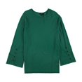 thumbnail image 2 of Alfani Blusa de manga con botones para mujer, verde, pequeña Alfani  Pull-over, 2 of 2