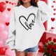 thumbnail image 4 of Sudadera con capucha y estampado de corazón de San Valentín, sudadera de manga larga para niños y niñas, chaqueta para niñas de talla mediana y grande., 4 of 7