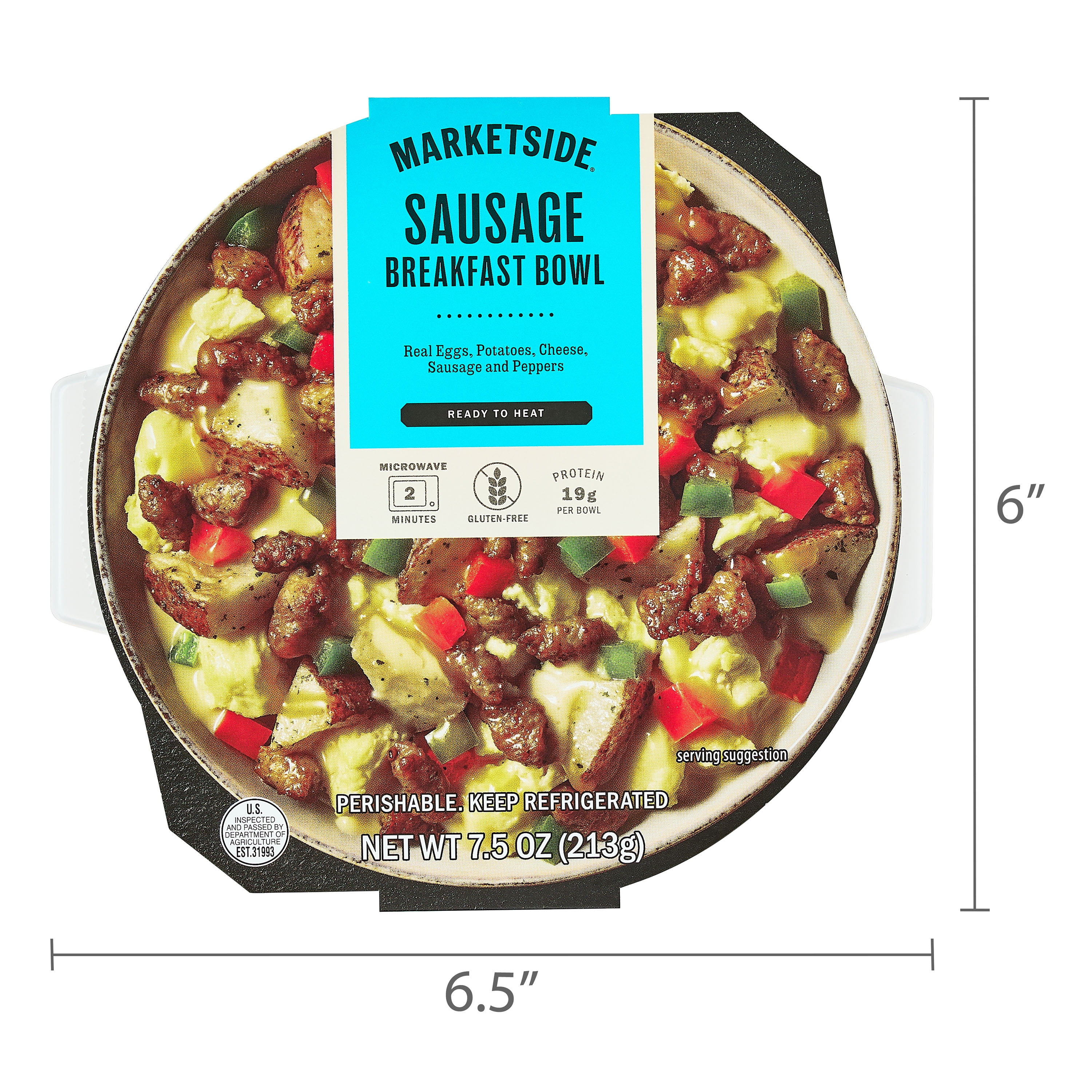 Marketside Ready to Heat Sausage Breakfast Bowl, 7.5 oz (Refrigerated)