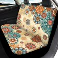 thumbnail image 3 of HUISEFOR Boho Floral Car Seat Cover Set 4 Pack Breathable Front and Back Seat Covers Protectors Fashion Car Interior Accessories Elastic Universal Fit for Most Sedan SUVs, 3 of 6