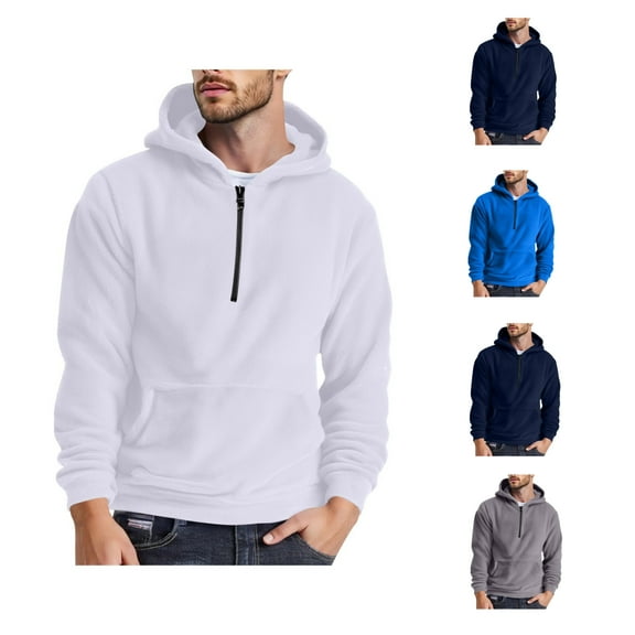 Dovford Men's Quarter Zip Pullover Heavy Sweatshirts Warm Fleece Sweatshirt Hoodies Shirt with Pockets