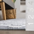thumbnail image 2 of Nuloom Ashanti SpinClean Vintage Checkers Machine Washable Area Rug, 4' x 6', Ashanti Slate Blue, 2 of 5
