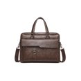 thumbnail image 4 of Bolso de mano, bolso bandolera de cuero para ordenador portátil, informal, para hombre, para negocios, viajes, mensajero, 4 of 4