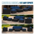 thumbnail image 5 of Sunmthink 8 Piece Patio Furniture Set, Rattan Wicker Patio Conversation Set Outdoor Furniture, Navy Blue, 5 of 9