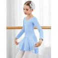 thumbnail image 4 of Arshiner Girls Long Sleeve Ballet Leotards with Shinny Skirts Criss-Cross Back Dance Dresses Toddler Ballerina Outfits, 4 of 6