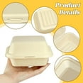 thumbnail image 3 of NOGIS 20 Pack 6 x 6 Inch Bento Cake Boxes, Single Compartment Clamshell Takeout Containers, Disposable To Go Boxes for Burger, Sandwiches, Salad (Light Brown), 3 of 7