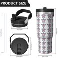 thumbnail image 4 of Modern 30oz Handheld Travel Tumbler with Handle – Double Wall Stainless Steel Insulated Cup, Flip Straw Lid, Leak-Proof & BPA-Free for Hot and Cold Drinks – Durable Coffee & Juice Mug Black, 4 of 7