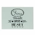 thumbnail image 1 of Saying Cutting Board, Typographic Style Lettering You Took My Heart with Hand Drawn Ornamental, Decorative Tempered Glass Cutting and Serving Board, Small Size, Black White, by Ambesonne, 1 of 1