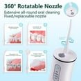 thumbnail image 4 of Hydropulseur, Irrigateur Buccal Sans Fil, 4 Modes, 8 Embouts, Étanchéité IPX7, 200 ml, Blanc, 4 of 7