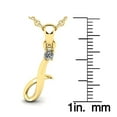 thumbnail image 4 of SuperJeweler I Initial Necklace in 14 Karat Yellow Gold, Diamond Accent and Swirly, With Free 18 inch Cable Chain, for Women, 4 of 5