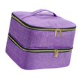 thumbnail image 6 of TOOYFUL Carrying Tote Bag Storage Bag Cosmetic Case Nail Polish Organizer Case,Zipper Pocket for Manicure Tools,Brushes,Essential Oil Violet, 6 of 10