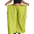 thumbnail image 2 of Dresfit Womens Wide Leg Pants Adjustable Drawstring Barrel Pants 2026 Summer Baggy Harem Pant Elastic Waist Lightweight Plus Size Palazzo Trousers 2XL, 2 of 4