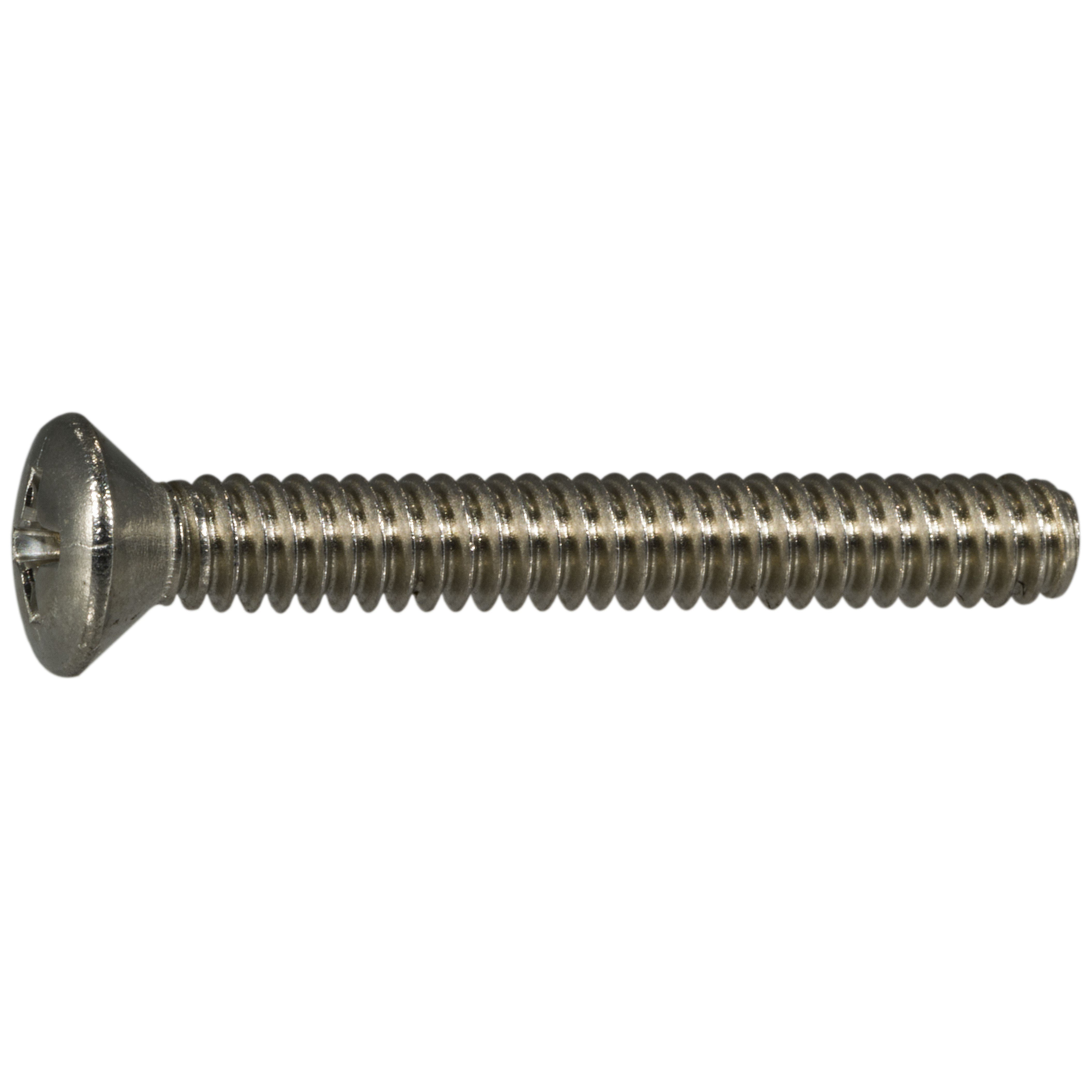 Phillips Oval Head Sheet Metal Screws 18-8 Stainless Steel #10 x 1-1/2 Qty-100 