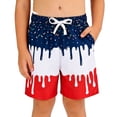 thumbnail image 1 of Tisuna Ice Print Boys' Athletic Shorts For Kids Elastic Waist Straight Leg Shorty Lightweight Soft Teen Youth Kids Soccer Shorts Navy2 Size 3-4 Years, 1 of 3