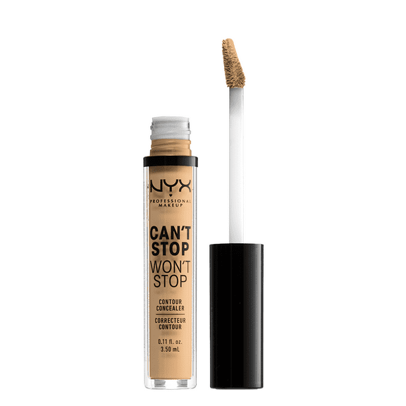 NYX Professional Makeup Can't Stop Won't Stop Full Coverage Concealer, 24Hr Matte Finish, True Beige, 0.11 fl oz