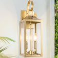 thumbnail image 1 of Farol de pared para exteriores Yolsunes, 19 pulgadas, impermeable desde el anochecer hasta el amanecer, 1 of 9