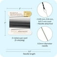 thumbnail image 3 of The Beadsmith Pure Silk Cord – Black Color, Assorted Sizes 2, 4, & 6, Five Cards, Needles Attached, 3 of 7