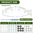 Acrylic Corner Shower Caddy Shelf 2 Pack, Adhesive Wall Mounted