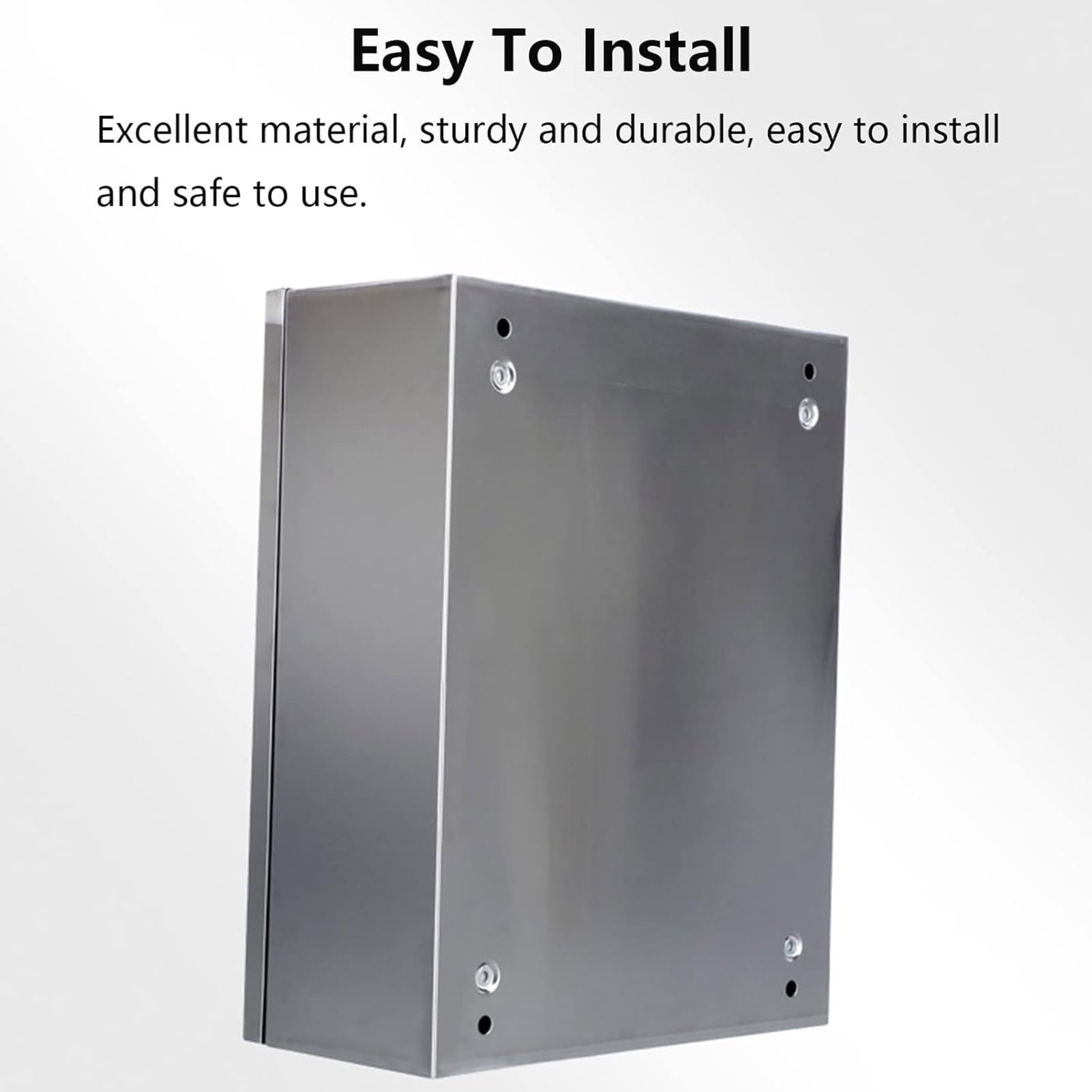 Stainless Steel Electrical Control Cabinet and Junction Box, Outdoor Electrical Junction Box for Electrical Equipment with Safety Locks and Mounting Plates