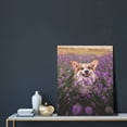 thumbnail image 5 of Sikiie Dog in Lavender Flowers Print Canvas Decorative Hanging Painting, Anti-shrinkage Hanging Frame, Suitable for Home, Office Wall Decorations, 5 of 6