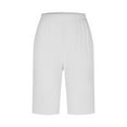 thumbnail image 4 of AherBiu Summer Shorts for Women Slim Fitted Elastic High Waisted Stretch Comfy Basic Layer Short Bottoms with Pockets, 4 of 6
