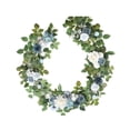 thumbnail image 3 of Enredadera de Flor de Rosa Artificial Gloria Guirnalda de Flores Artificiales 5,9 Pies para Decoración de Boda Centro de Mesa Gris Azul, 3 of 9
