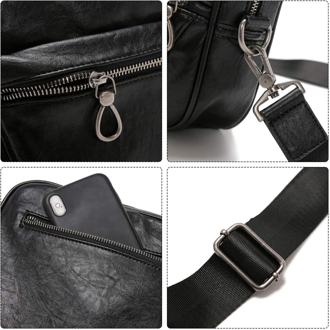 Black leather man purse new arrivals