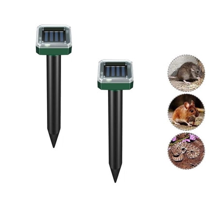 X Xhtang 2PCS Solar Mouse Repellent Snake Repeller Ultrasonic Solar Snake Away Repellent for Outdoors Solar Mole Repellent for Outdoors Snake Repellant for Yard Snake Repellent for Home